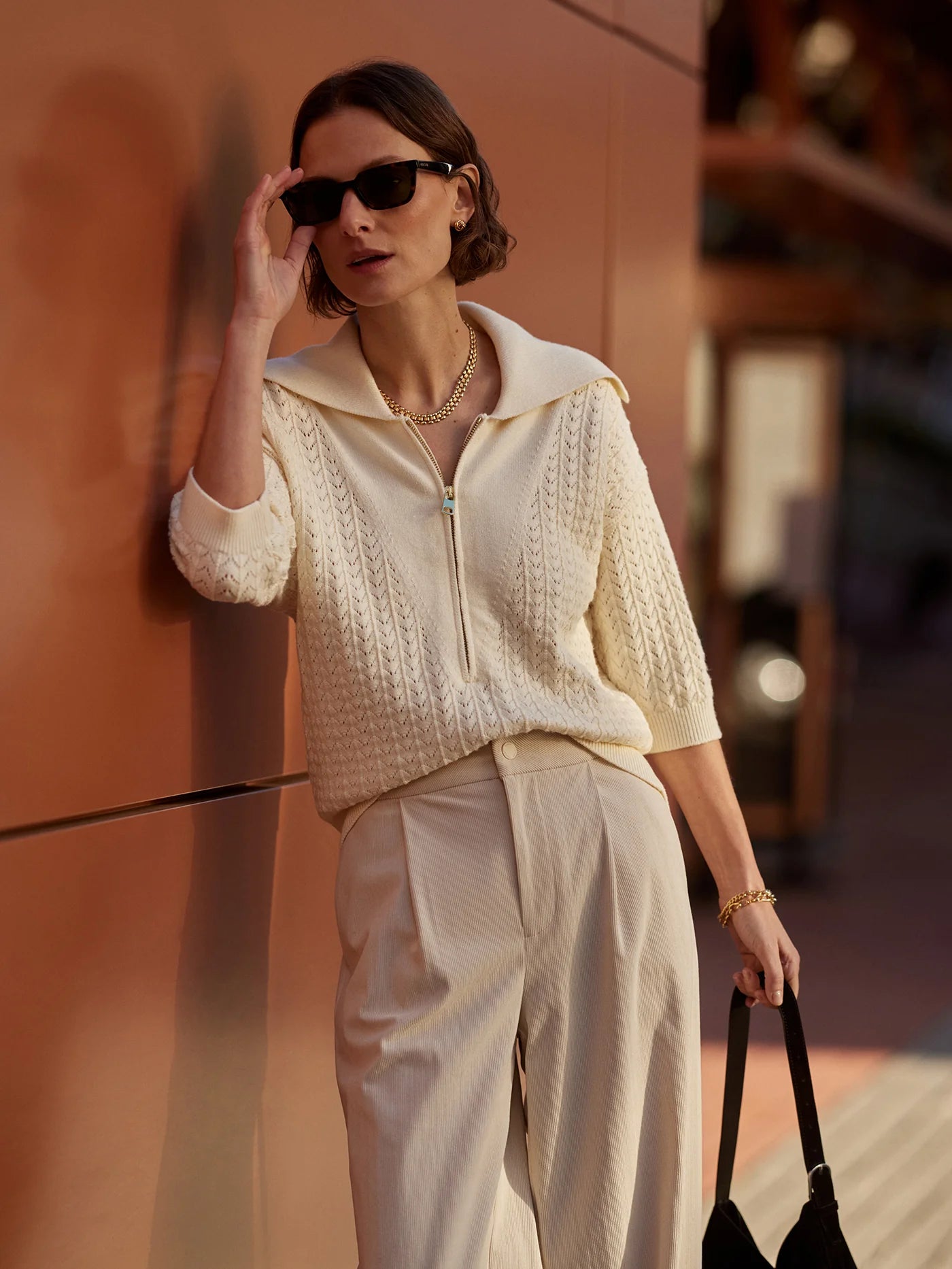 Arney Half Zip Knit Polo