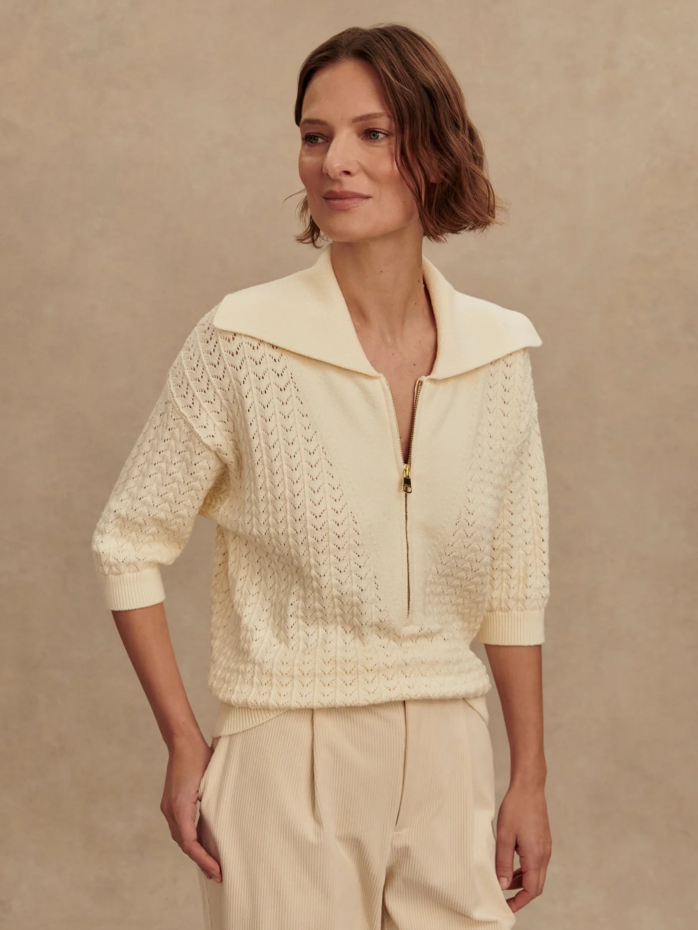 Arney Half Zip Knit Polo